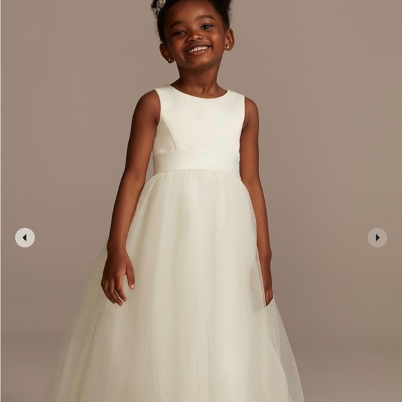 Worn Once David's Bridal Kids Formal Flower Girl Dress. - Picture 2 of 6